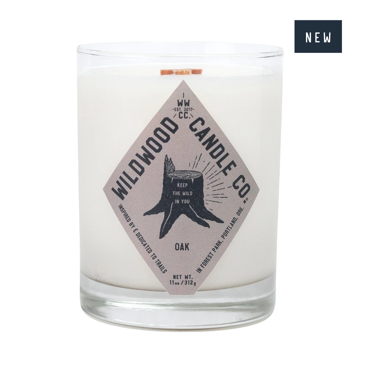 Oak Candle - aged oak, vetiver, warm resin