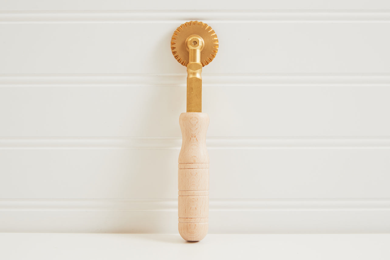 Brass Fluted Pasta & Pastry Wheel