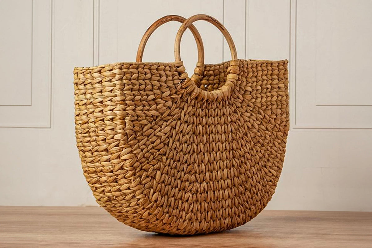 Circle Handle Palm Tote
