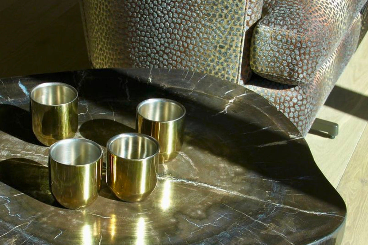 Double Walled Cup - Brass Color