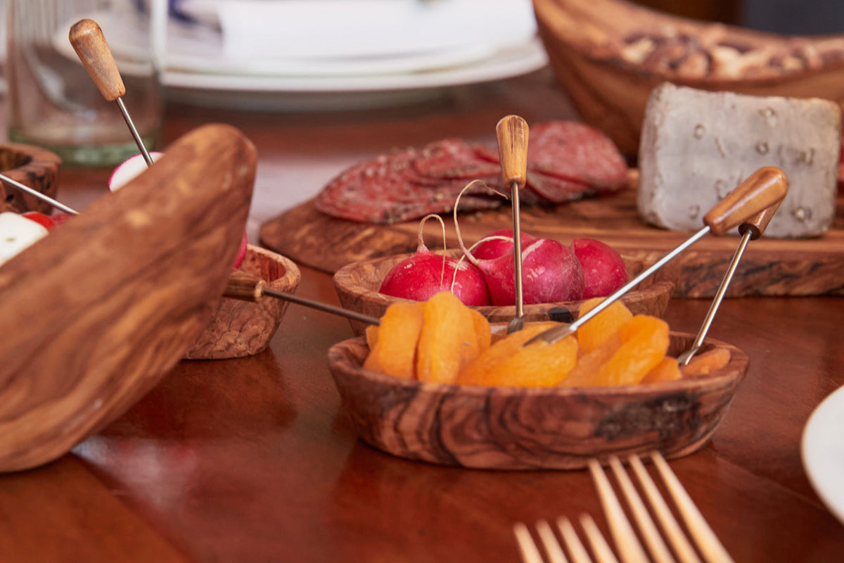 Italian Olivewood Appetizer & Serving Set