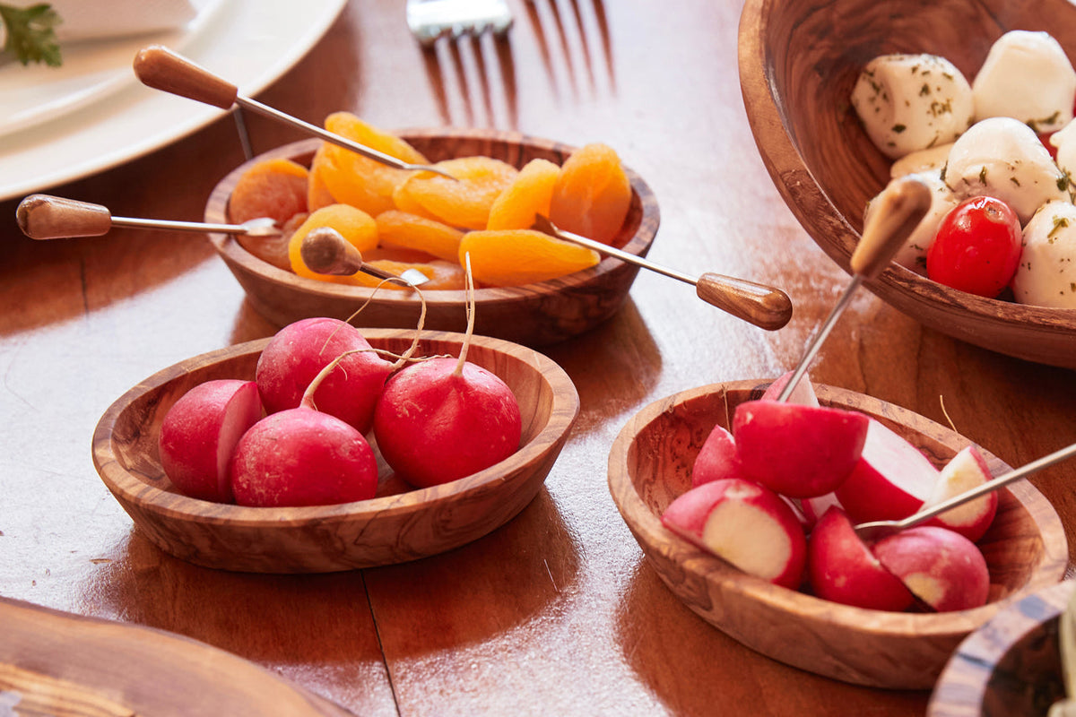 Italian Olivewood Appetizer & Serving Set