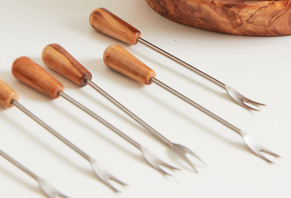 Italian Olivewood Appetizer & Serving Set