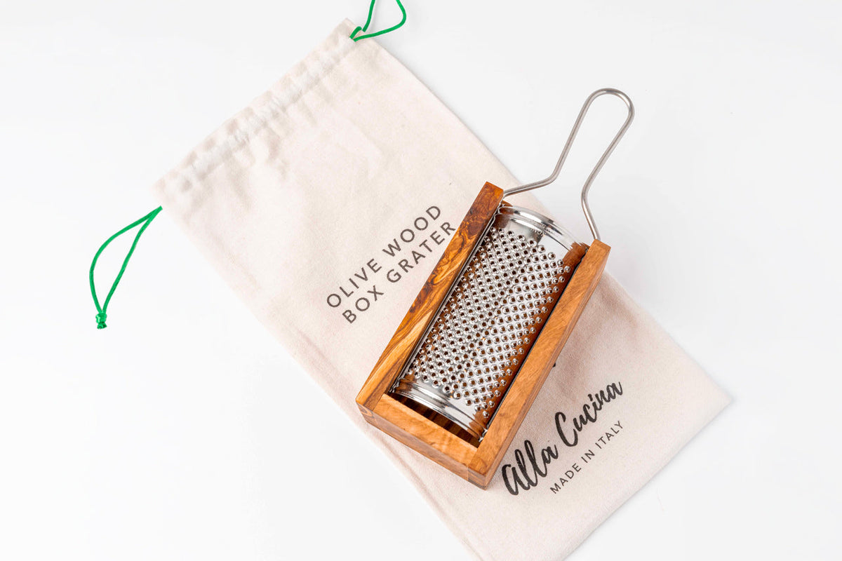 Italian Olivewood Parmesan Cheese Box Grater