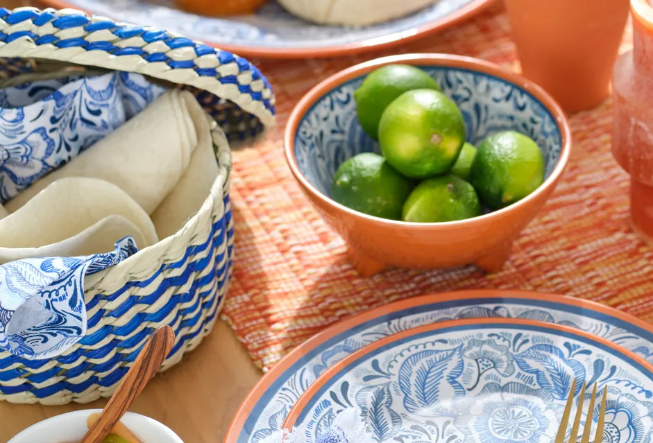 Mexican Woven Palm Tortilla Basket