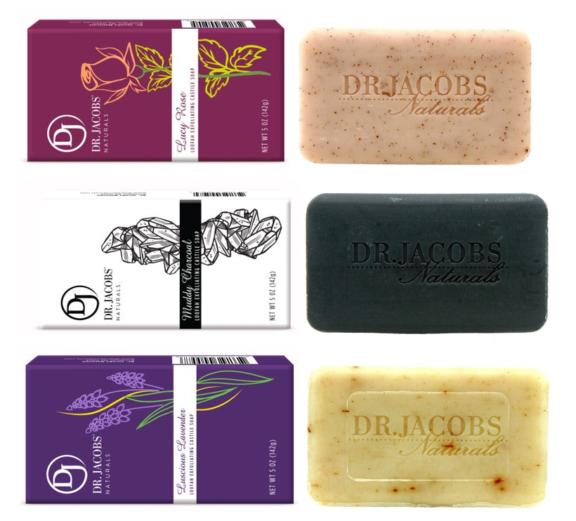 Dr. Jacobs Naturals Soothe + Detox Exfoliating Bar Soap Set