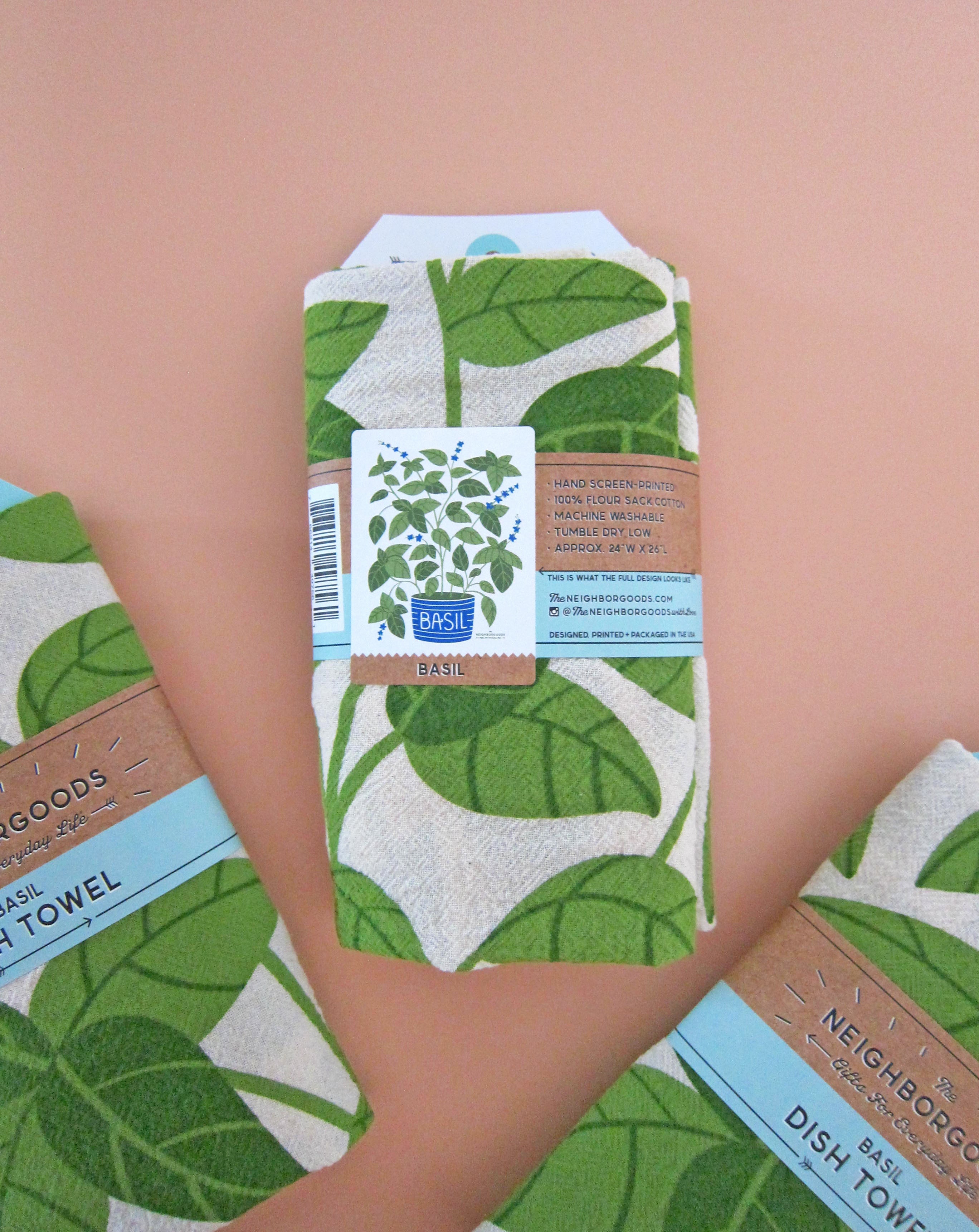Basil Organic Cotton Dish Towel