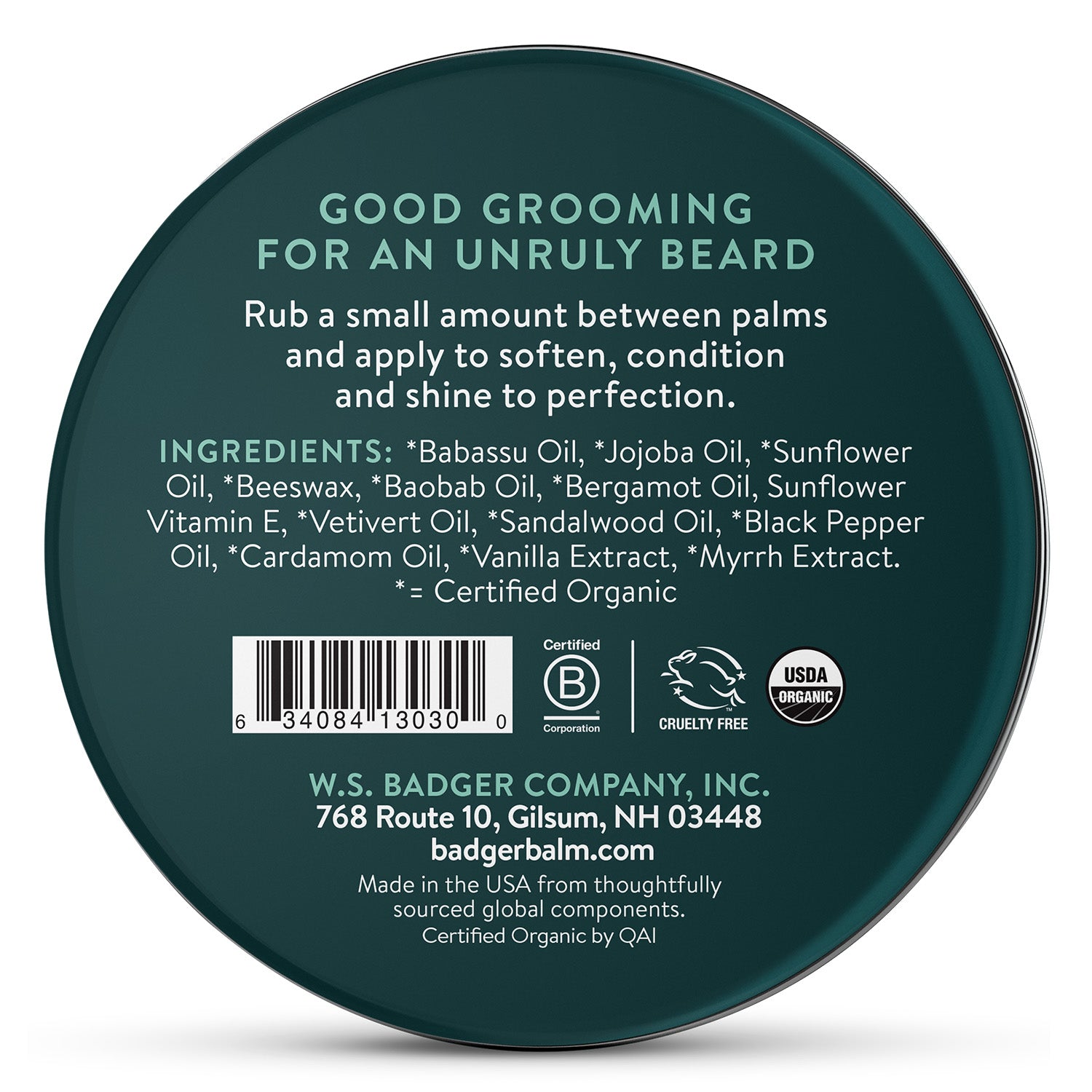 Organic Beard Balm 2oz