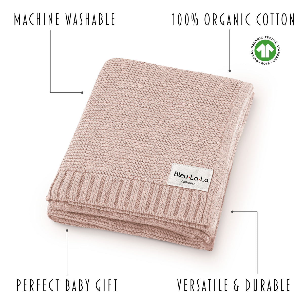 Heritage Organic Cotton Knit Baby Blanket