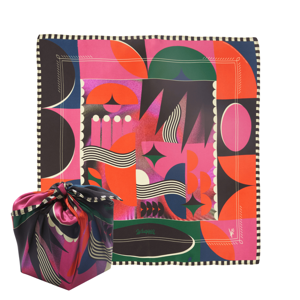 Chalice - 18" Mulberry Silk Furoshiki Wrap by Essery Waller