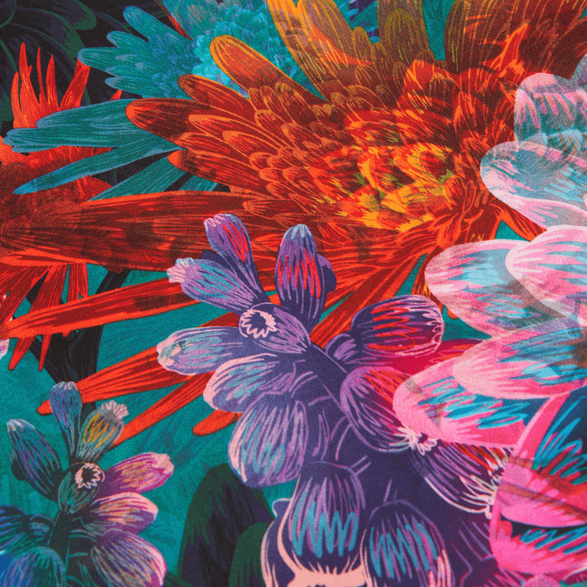 Daisy - 28" Mulberry Silk Furoshiki Gift Wrap by Adam Klassen