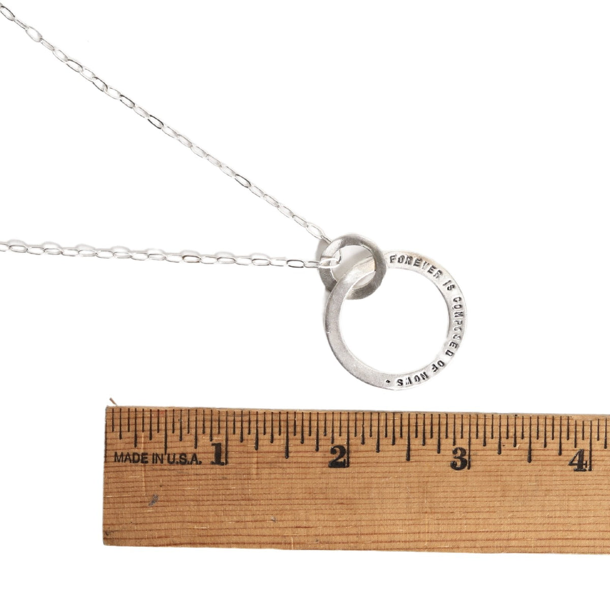 Emily Dickinson "Forever" Message Circle Necklace