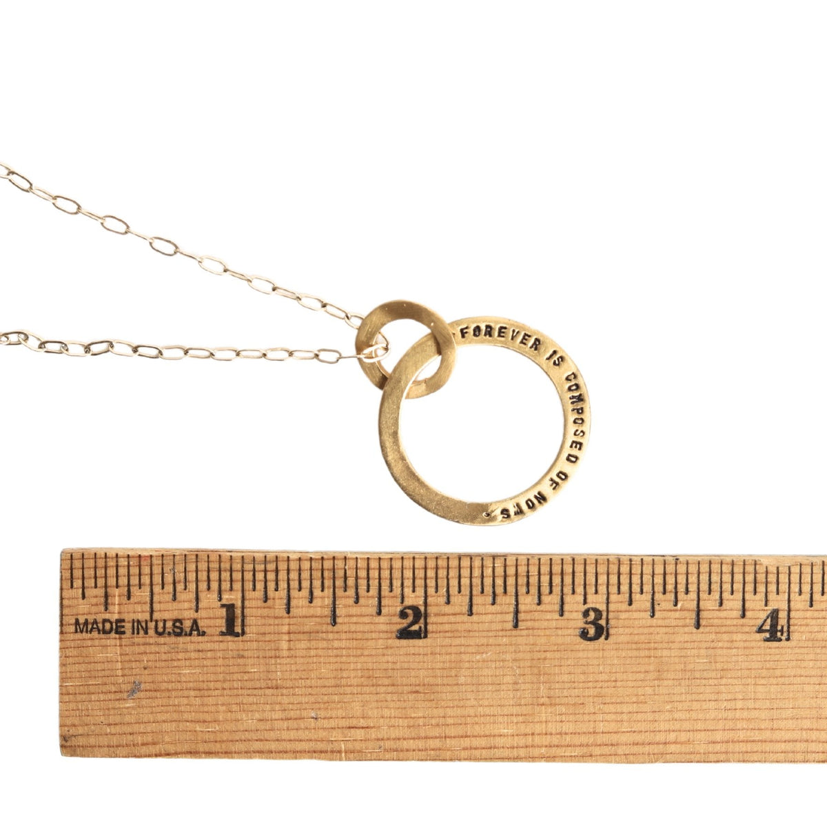 Emily Dickinson "Forever" Message Circle Necklace