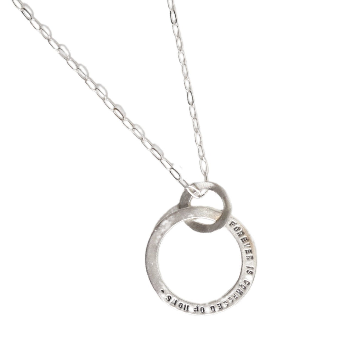 Emily Dickinson "Forever" Message Circle Necklace