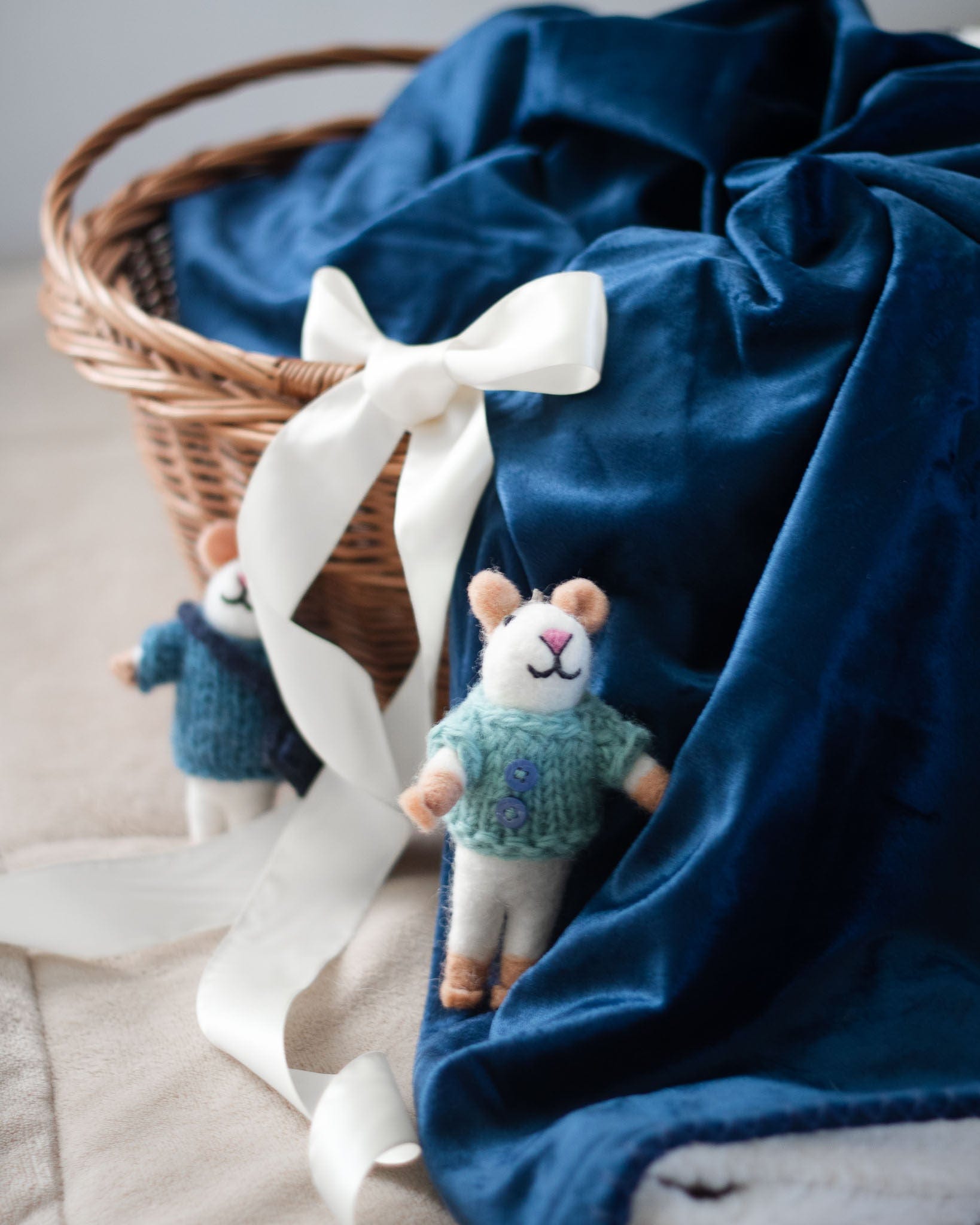 Bruno and Milo Mouse Eco Ornament - Set of 2