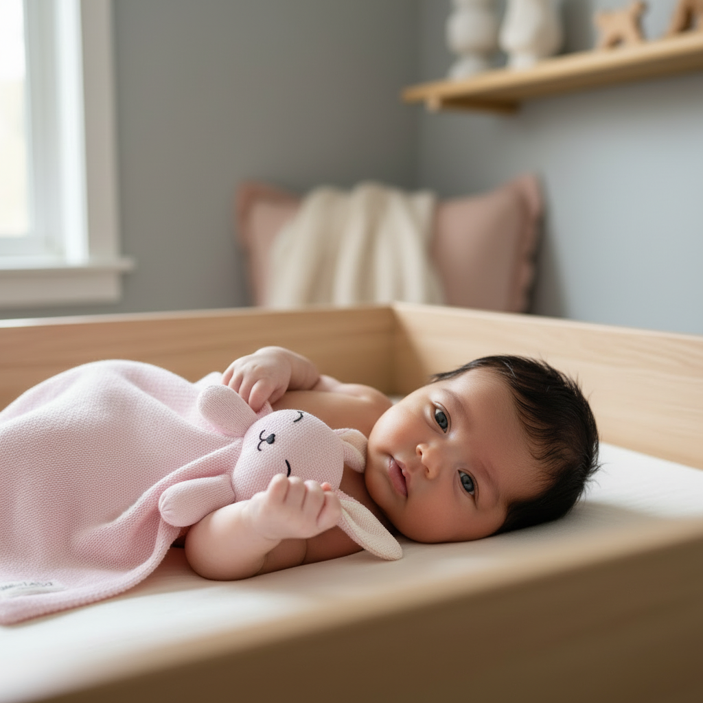 Organic Cotton Plush Lovey Security Blanket