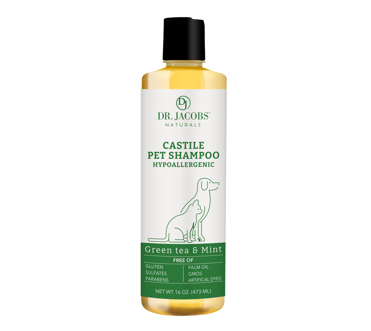 Castile Pet Shampoo Green Tea & Mint