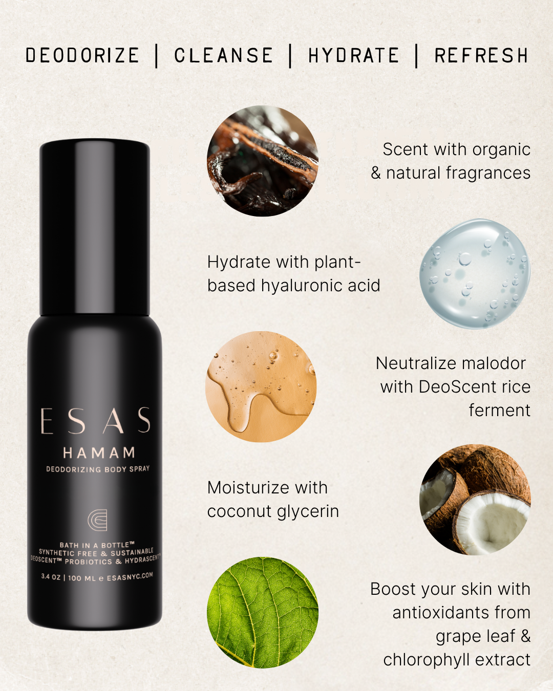 Sweet Cream & Vanilla Hamam Deo Body Spray