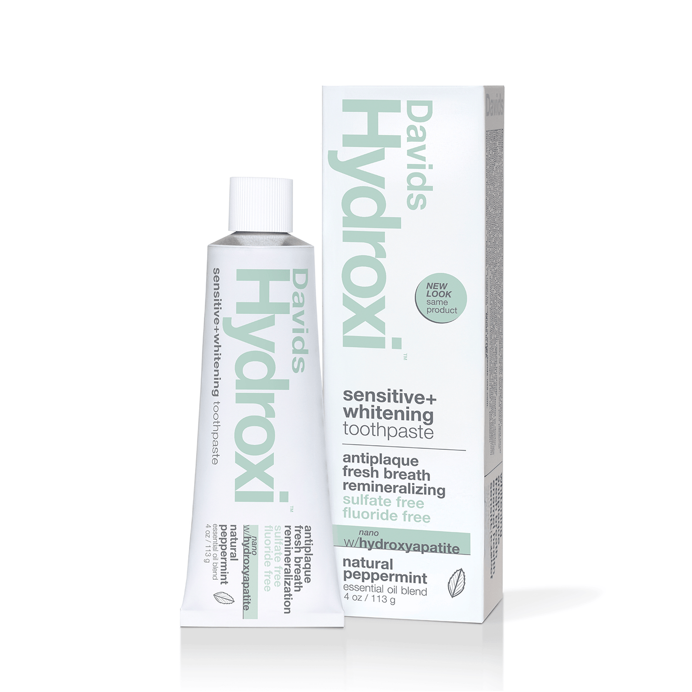 Davids Hydroxi™ sensitive+whitening nano hydroxyapatite premium toothpaste / peppermint