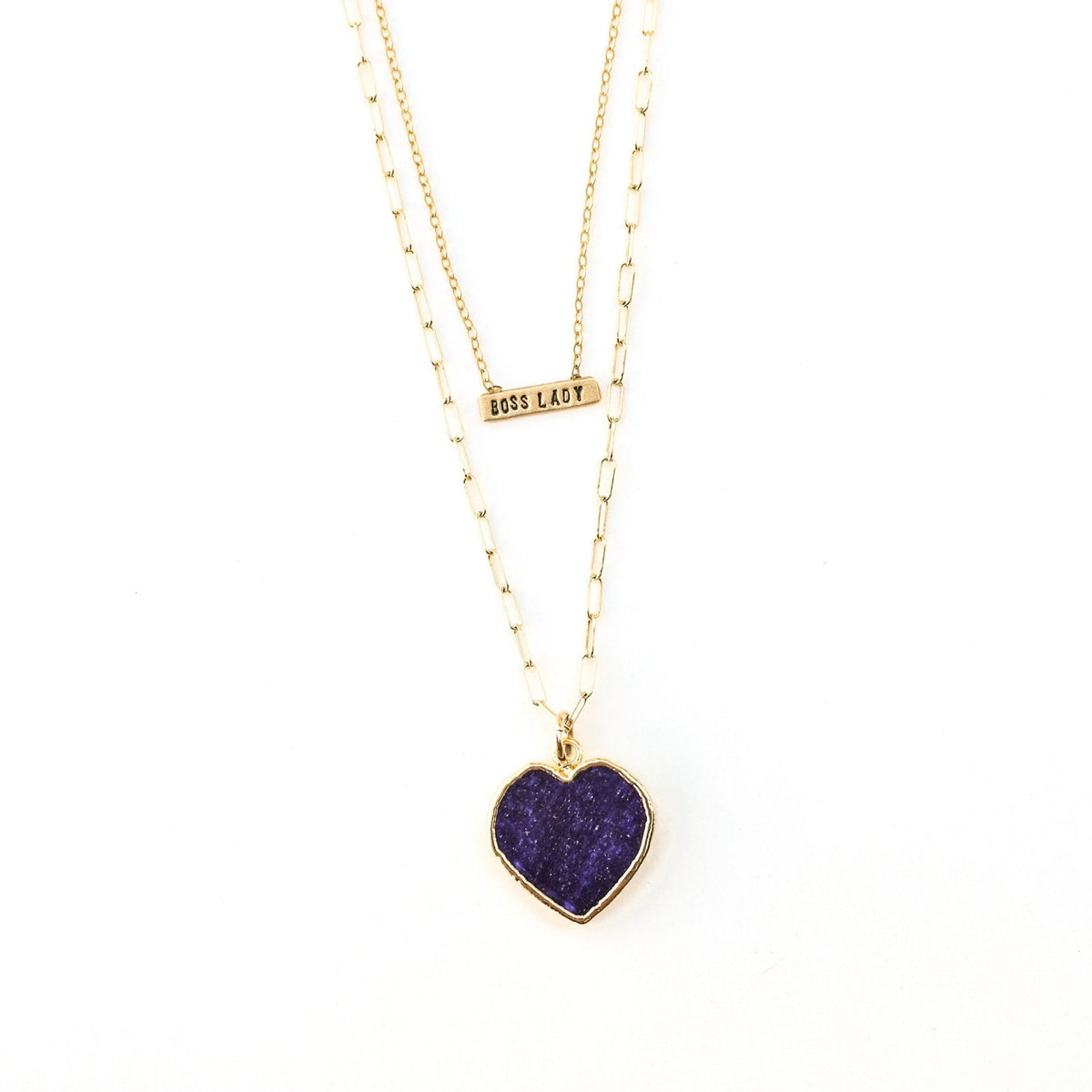 Isla Gemstone Heart Necklace Birthstone Jewelry 14K Gold Fill Chain