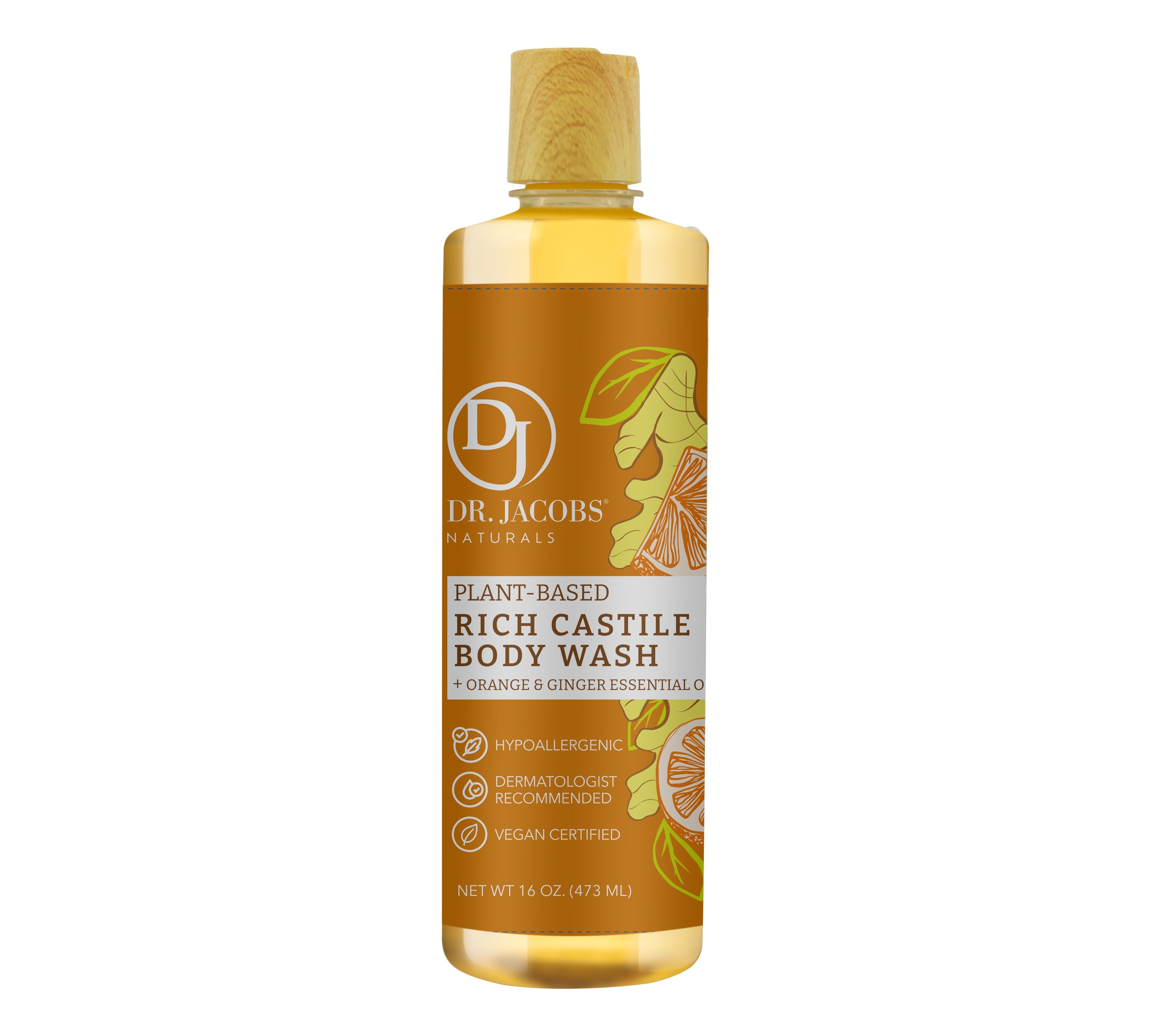 Dr. Jacobs Naturals Orange & Ginger Castile Body Wash
