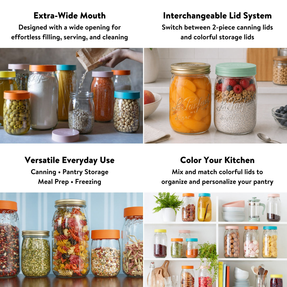 Le Parfait Screw Top Jars
