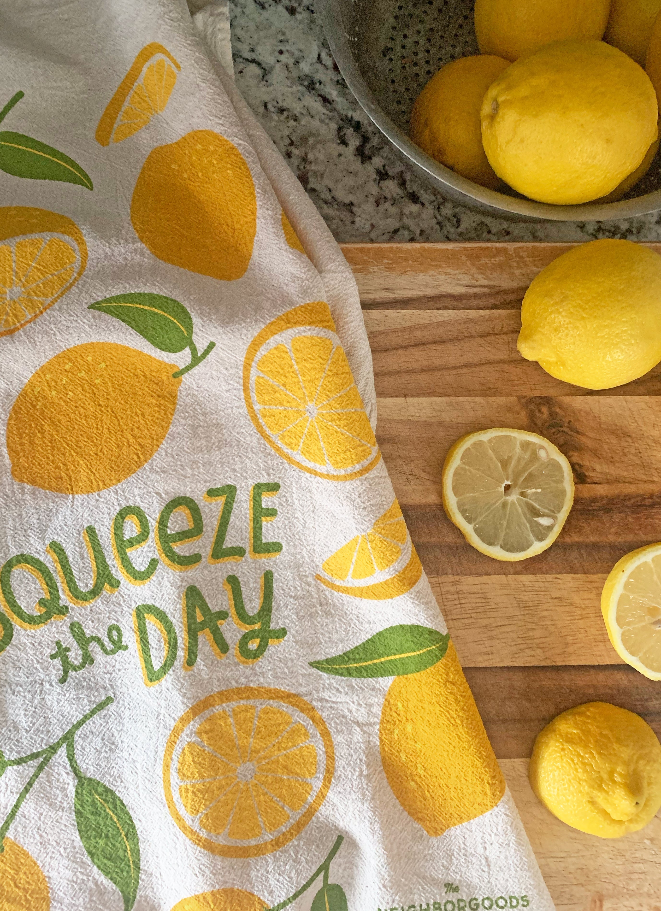 Lemon Organic Cotton Dish Towel