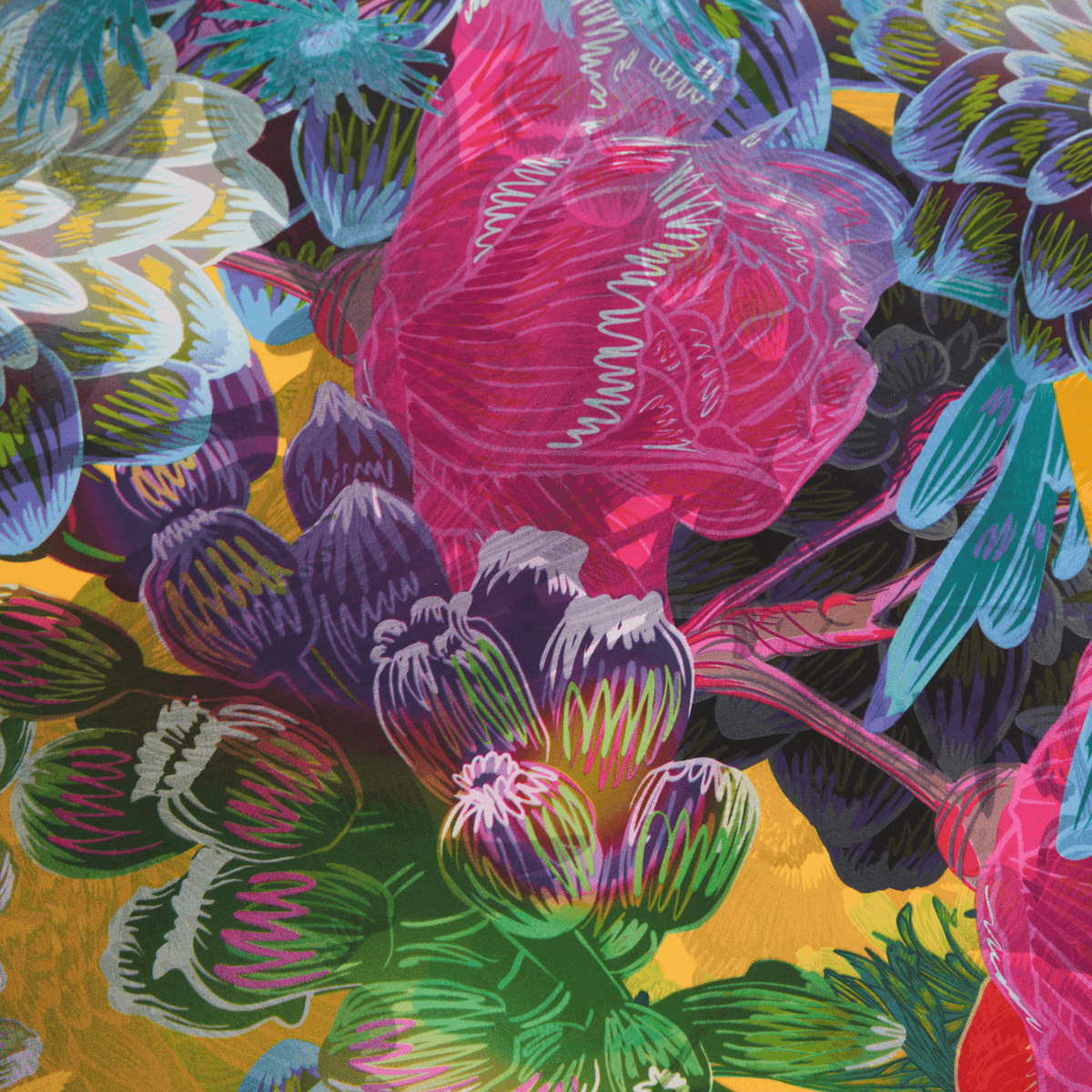 Lilac - 35" Mulberry Silk Furoshiki Gift Wrap by Adam Klassen