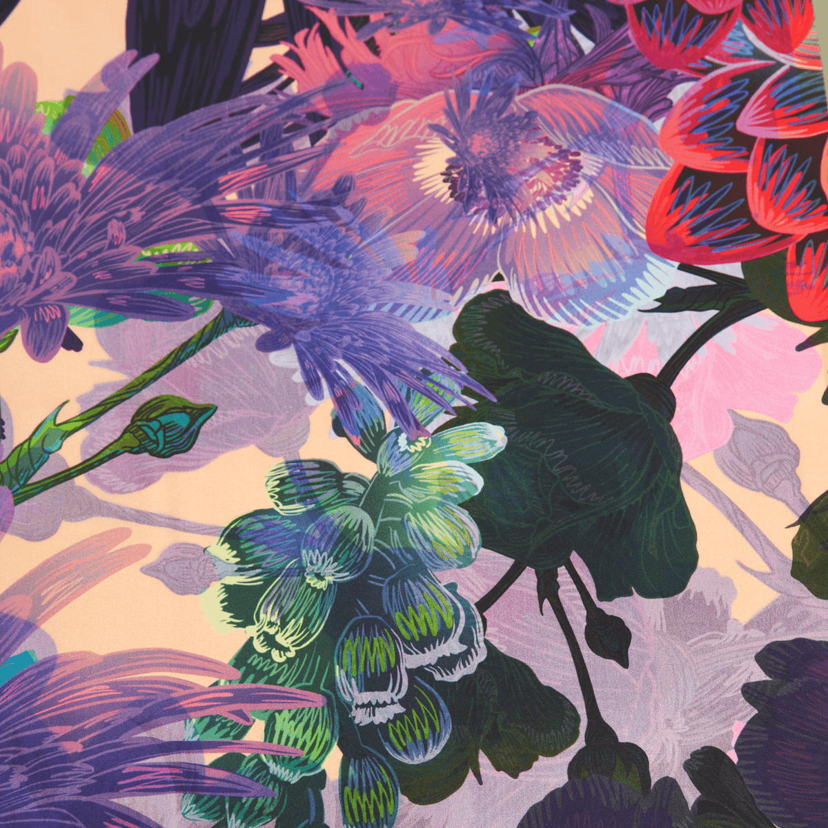Lilac - 35" Mulberry Silk Furoshiki Gift Wrap by Adam Klassen