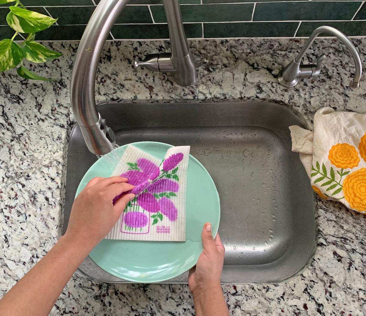 The Neighborgoods Edible Flowers - Sponge Cloth Set Of 3