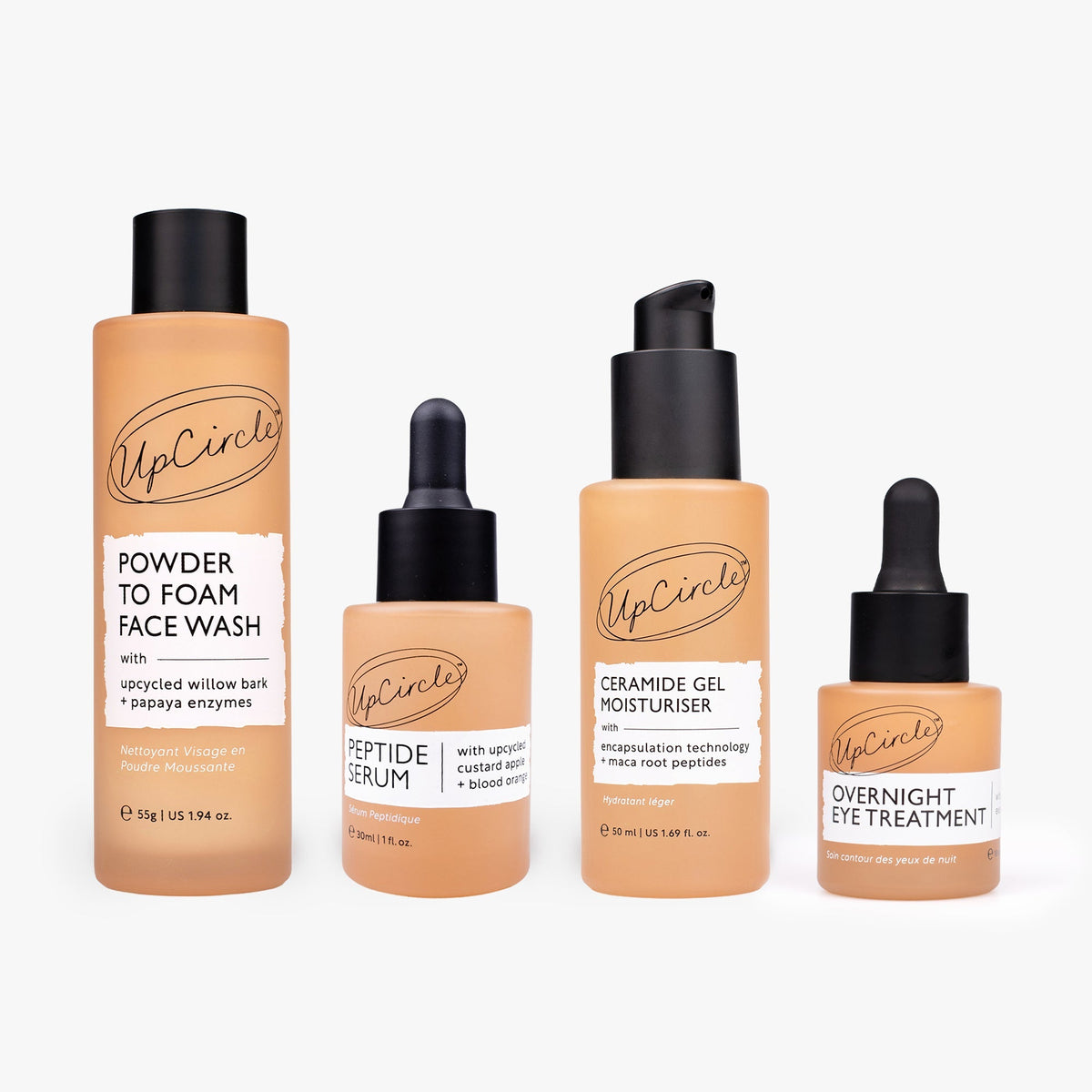 The Menopause Skin Set: Face Wash, Peptide Serum + Ceramide Gel Moisturizer