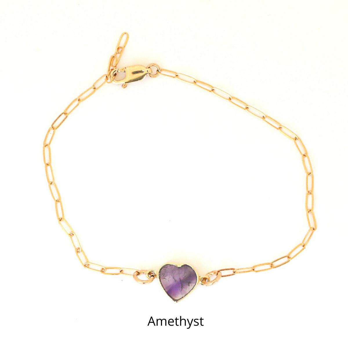 Mia Gemstone Birthstone Heart Bracelet