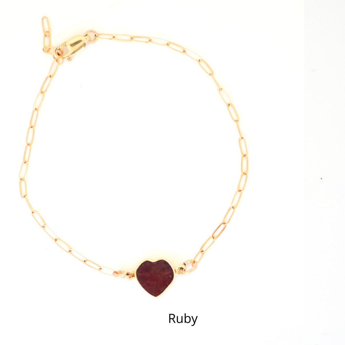 Mia Gemstone Birthstone Heart Bracelet