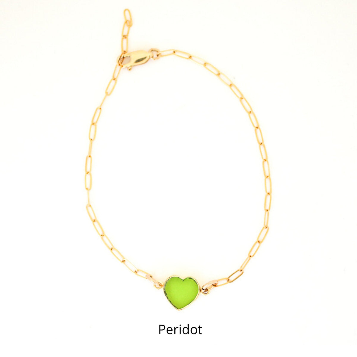 Mia Gemstone Birthstone Heart Bracelet
