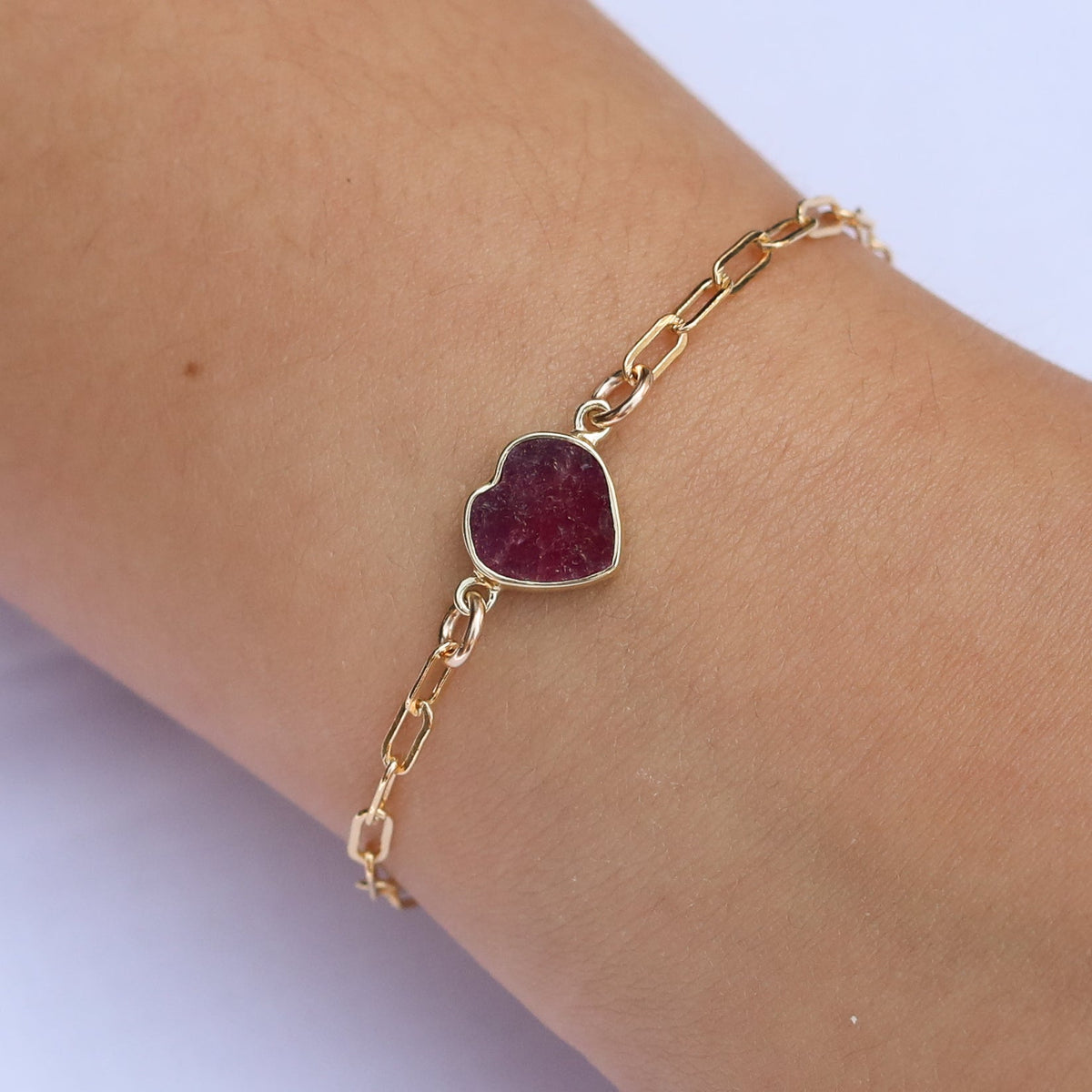 Mia Gemstone Birthstone Heart Bracelet