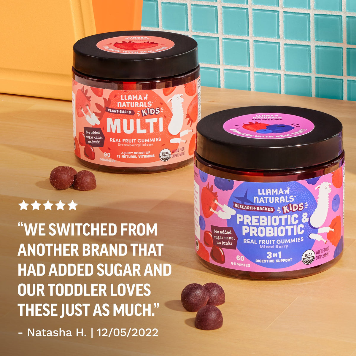 Kids Whole Food Multivitamin Gummies, Strawberry (90 ct)