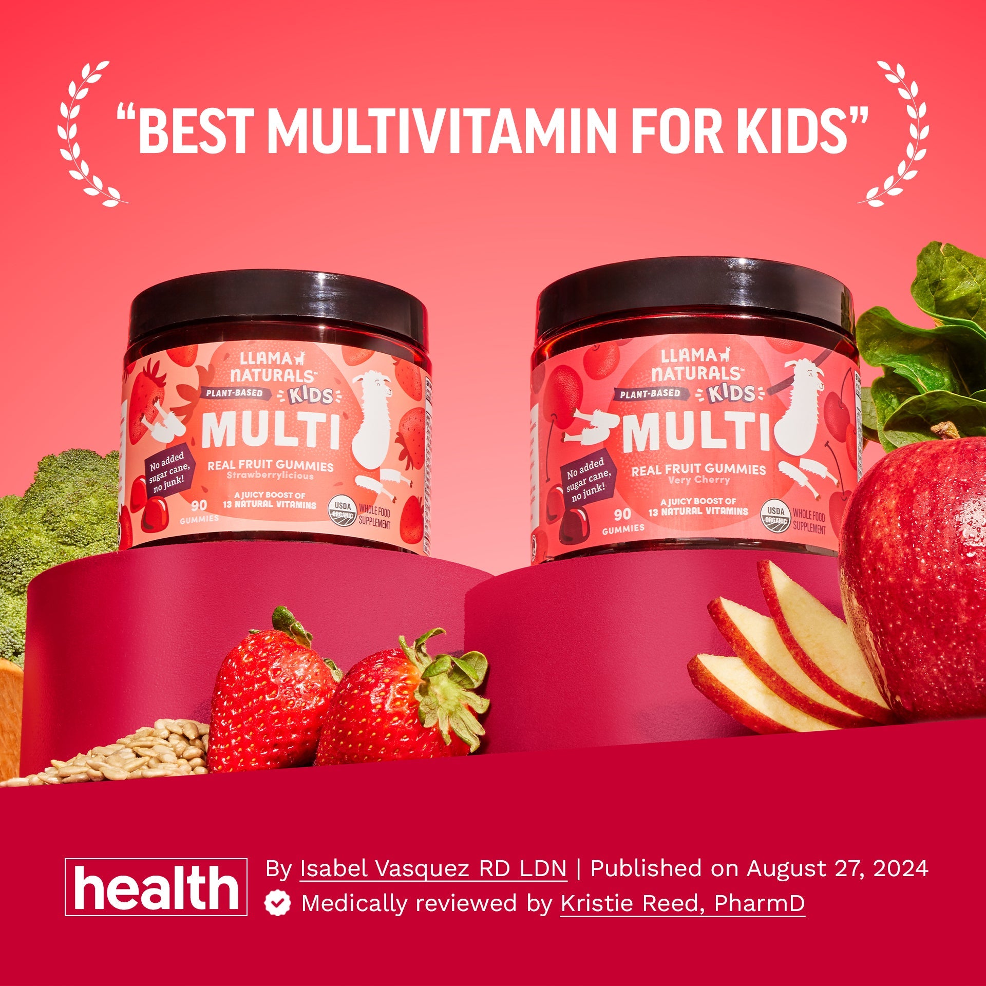 Kids Whole Food Multivitamin Gummies, Cherry (90 ct)