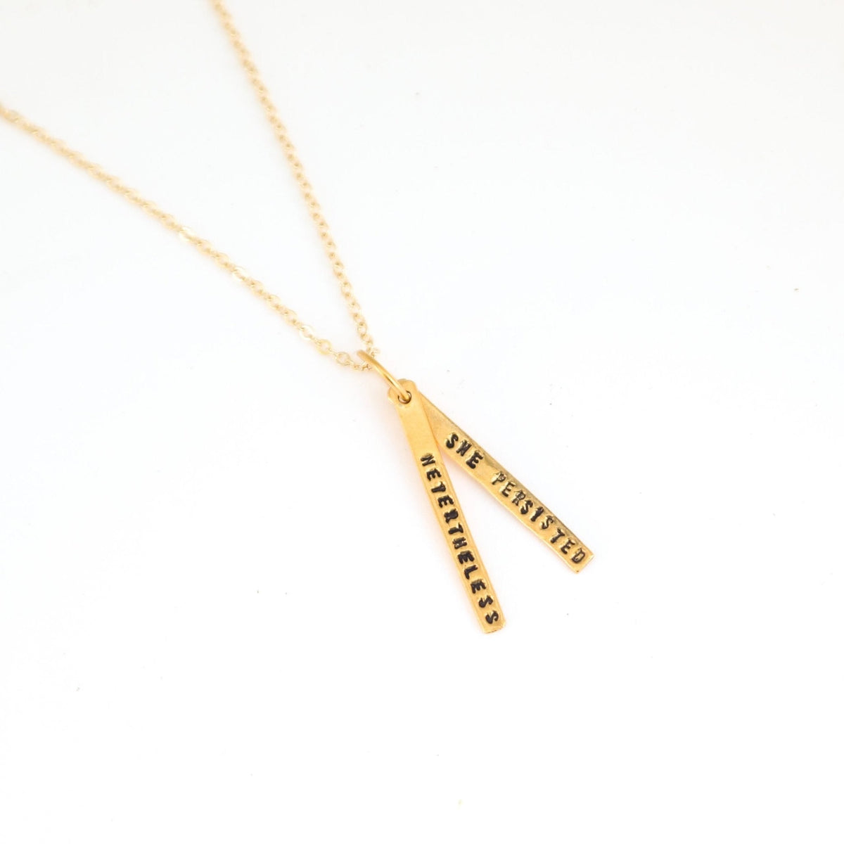 Nevertheless She Persisted - quote necklace