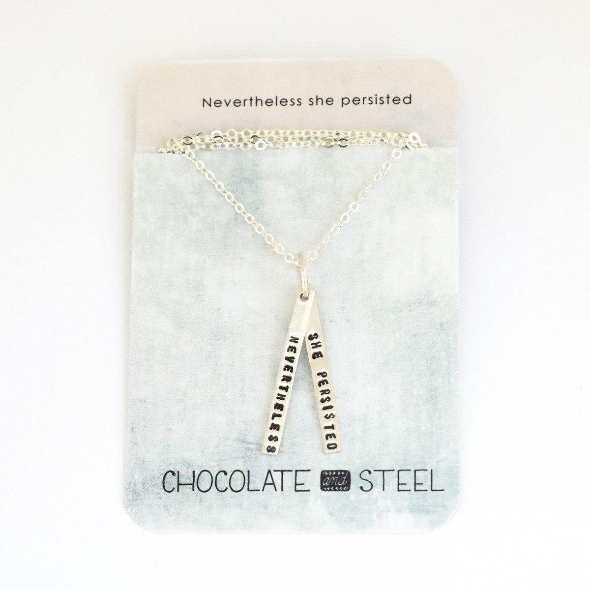 Nevertheless She Persisted - quote necklace