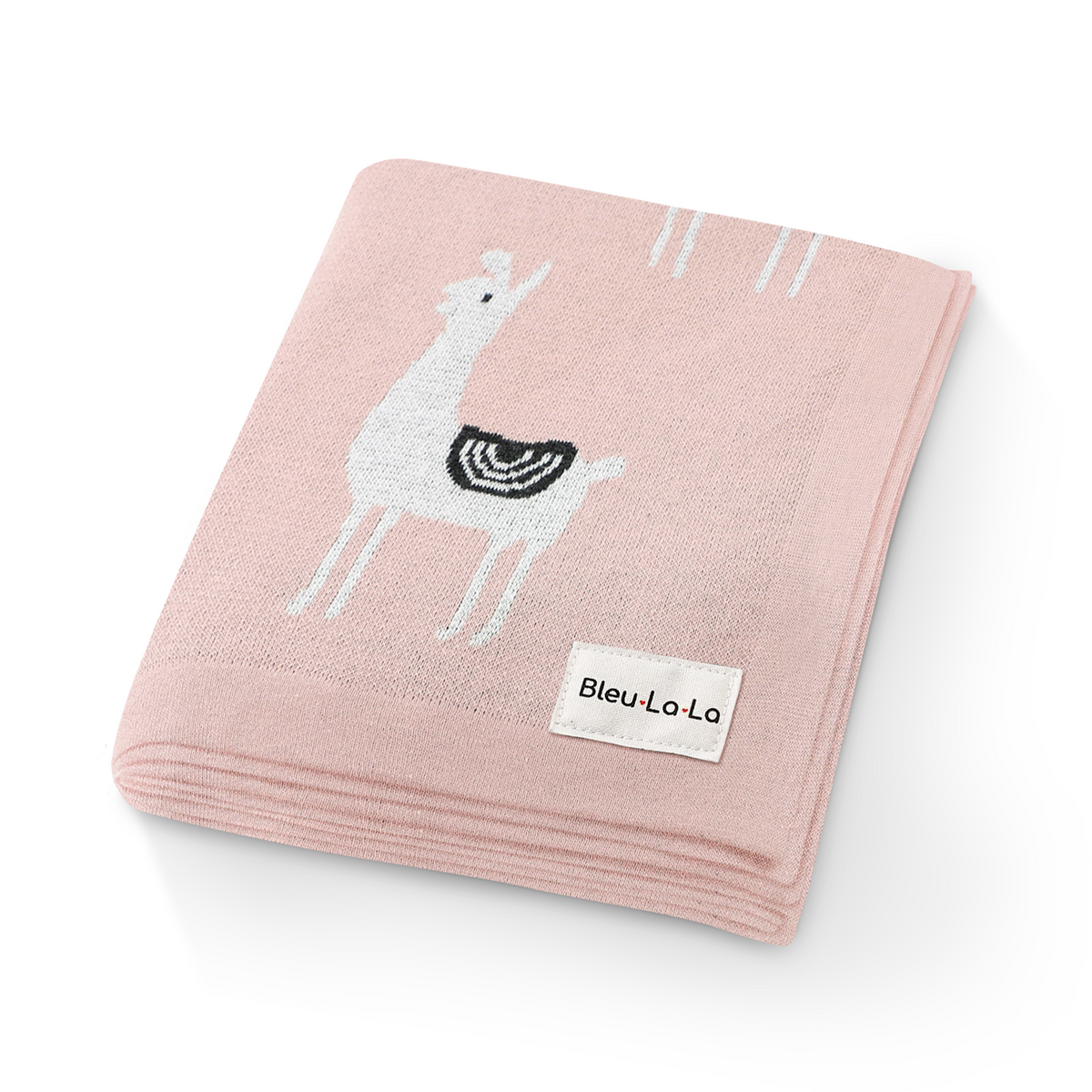 Llama Cotton Knit Baby Blanket