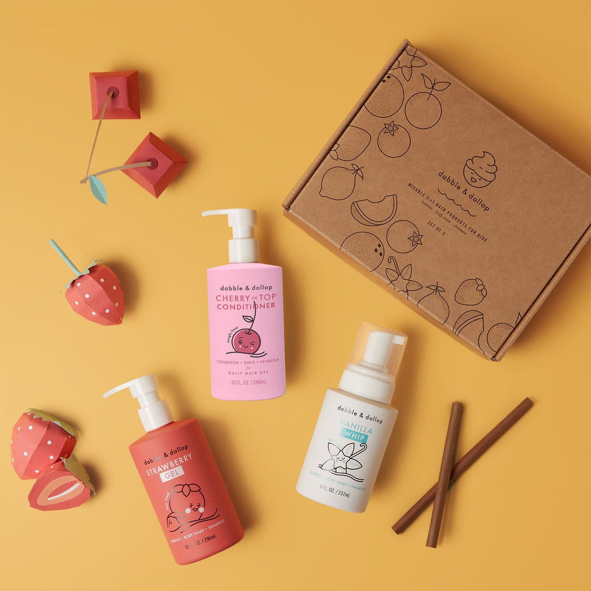 Dabble & Dollop Cherry Berry Conditioner & Bath Bundle