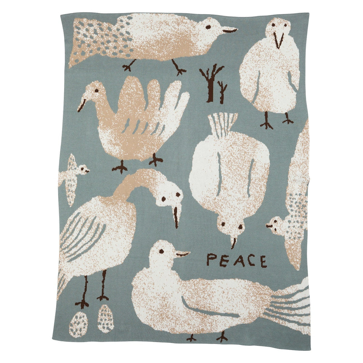 Biquette Peace Knit Blanket - Artist Collection