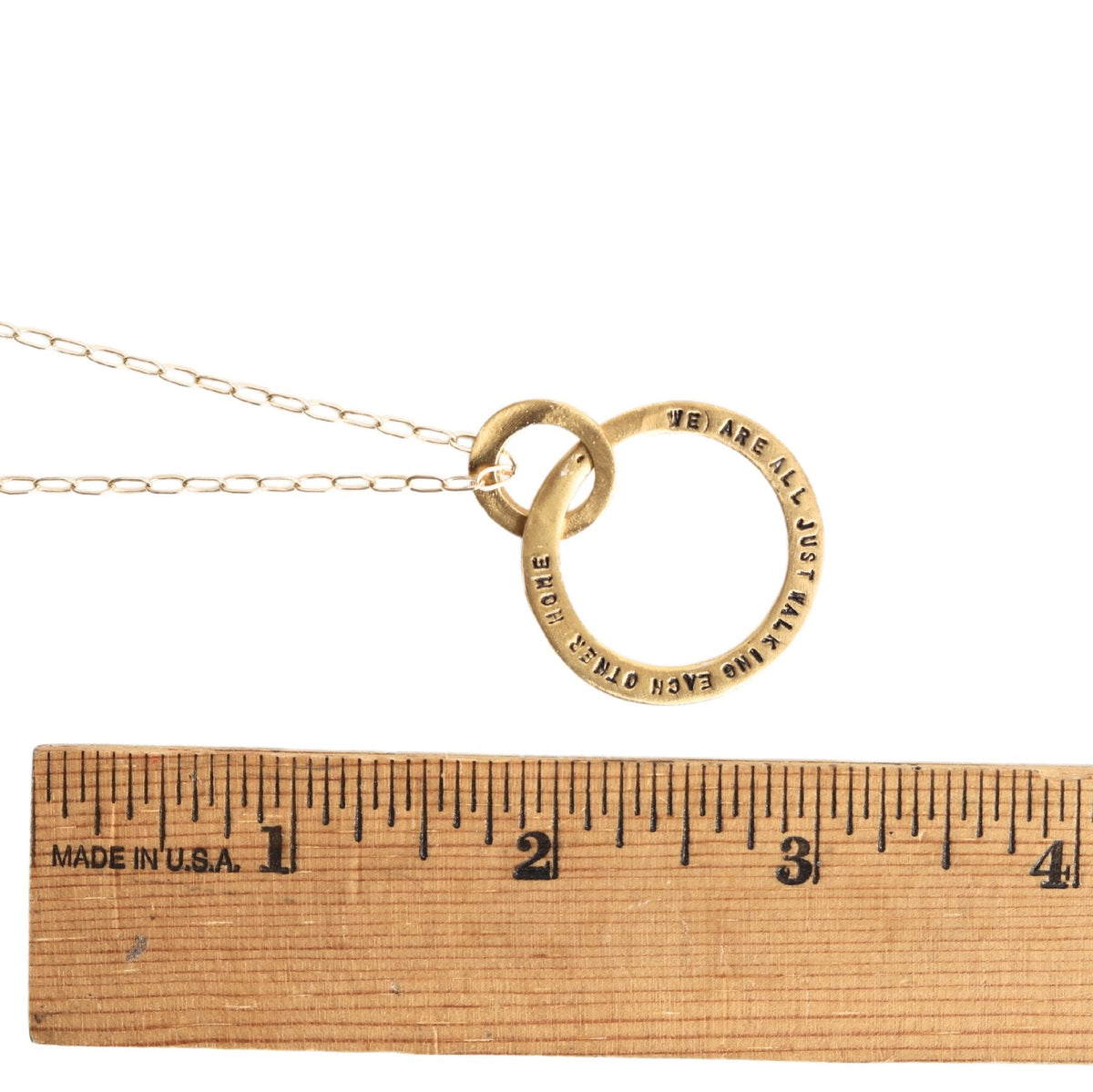 Ram Dass Message Circle Necklace