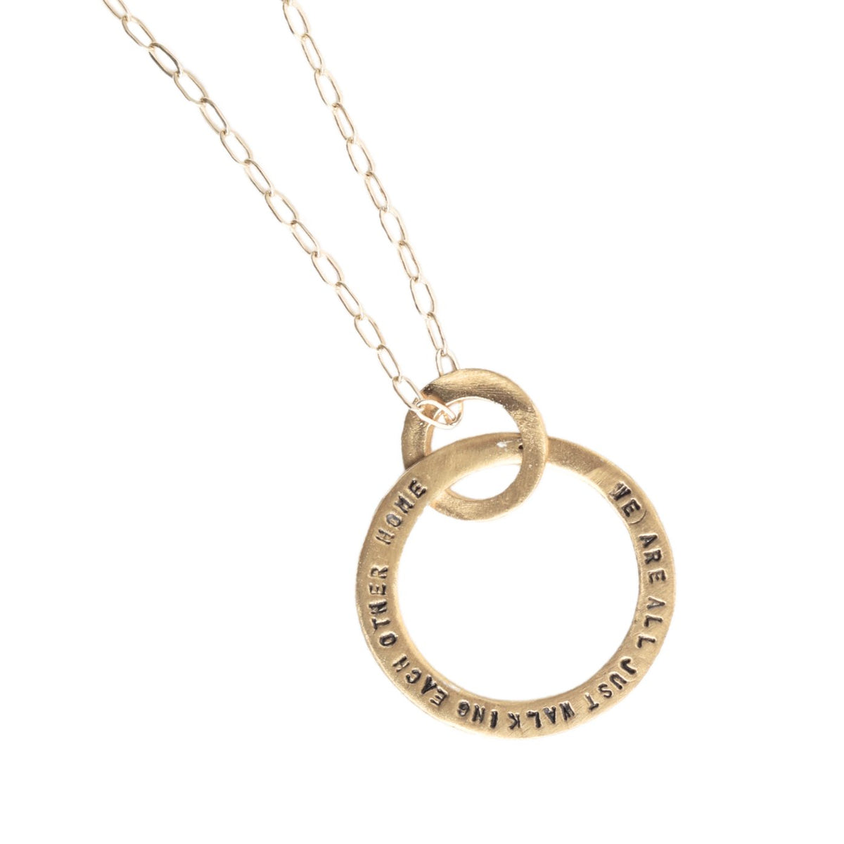 Ram Dass Message Circle Necklace
