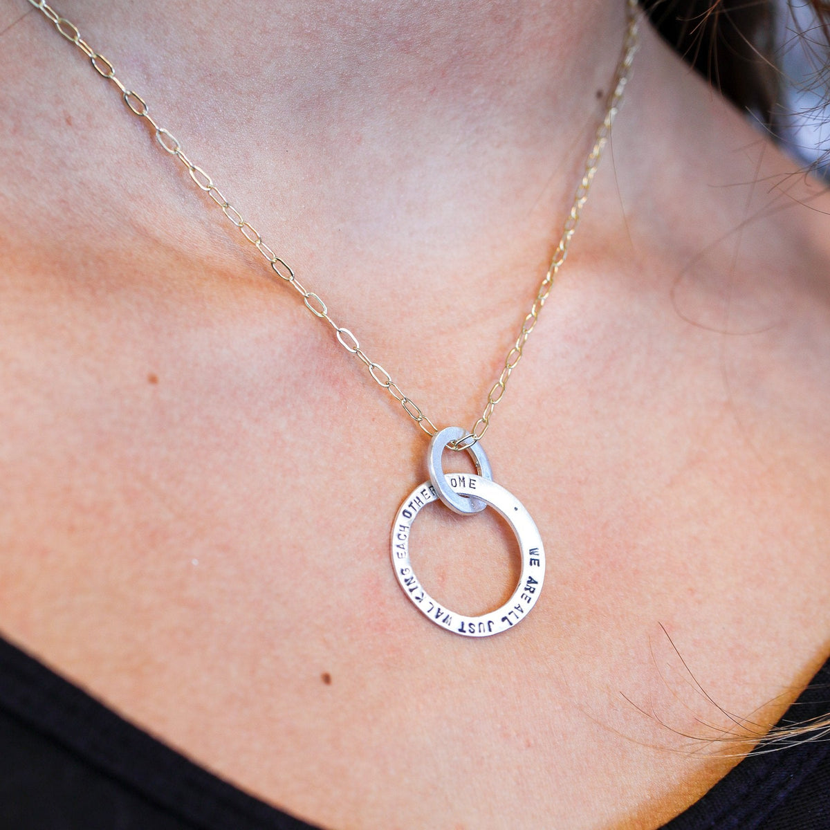 Ram Dass Message Circle Necklace