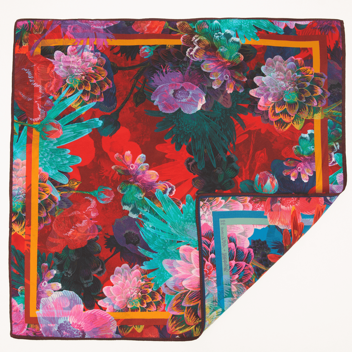 Rosebud – 18" Mulberry Silk Furoshiki Wrap by Adam Klassen