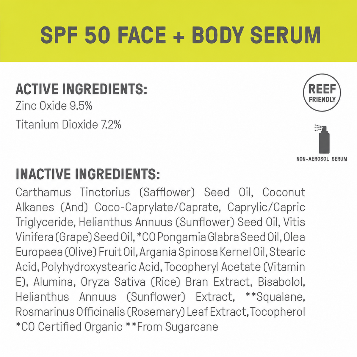 SPF 50 FACE + BODY SERUM