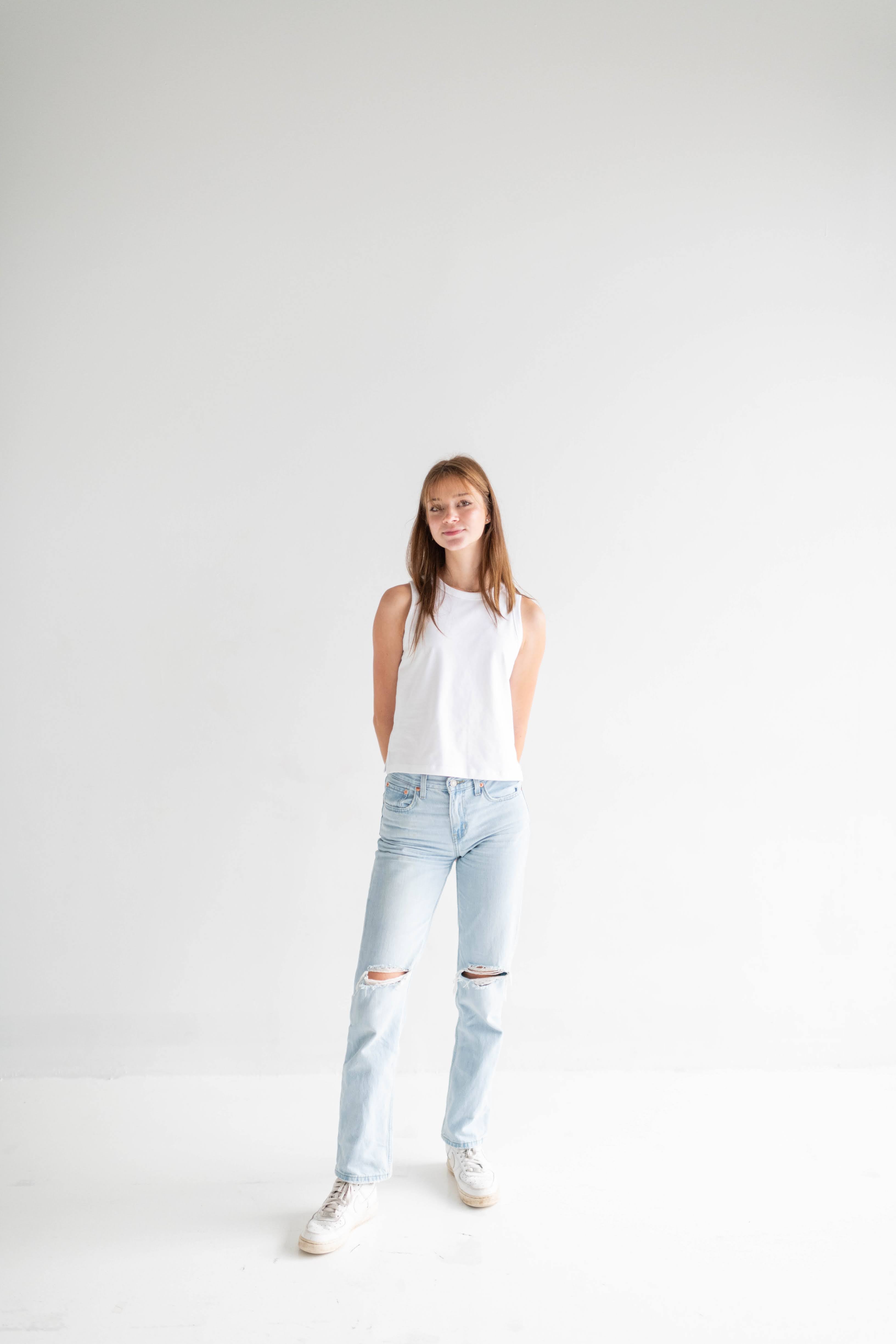Everyday Tank, Lightweight, Sustainable in White