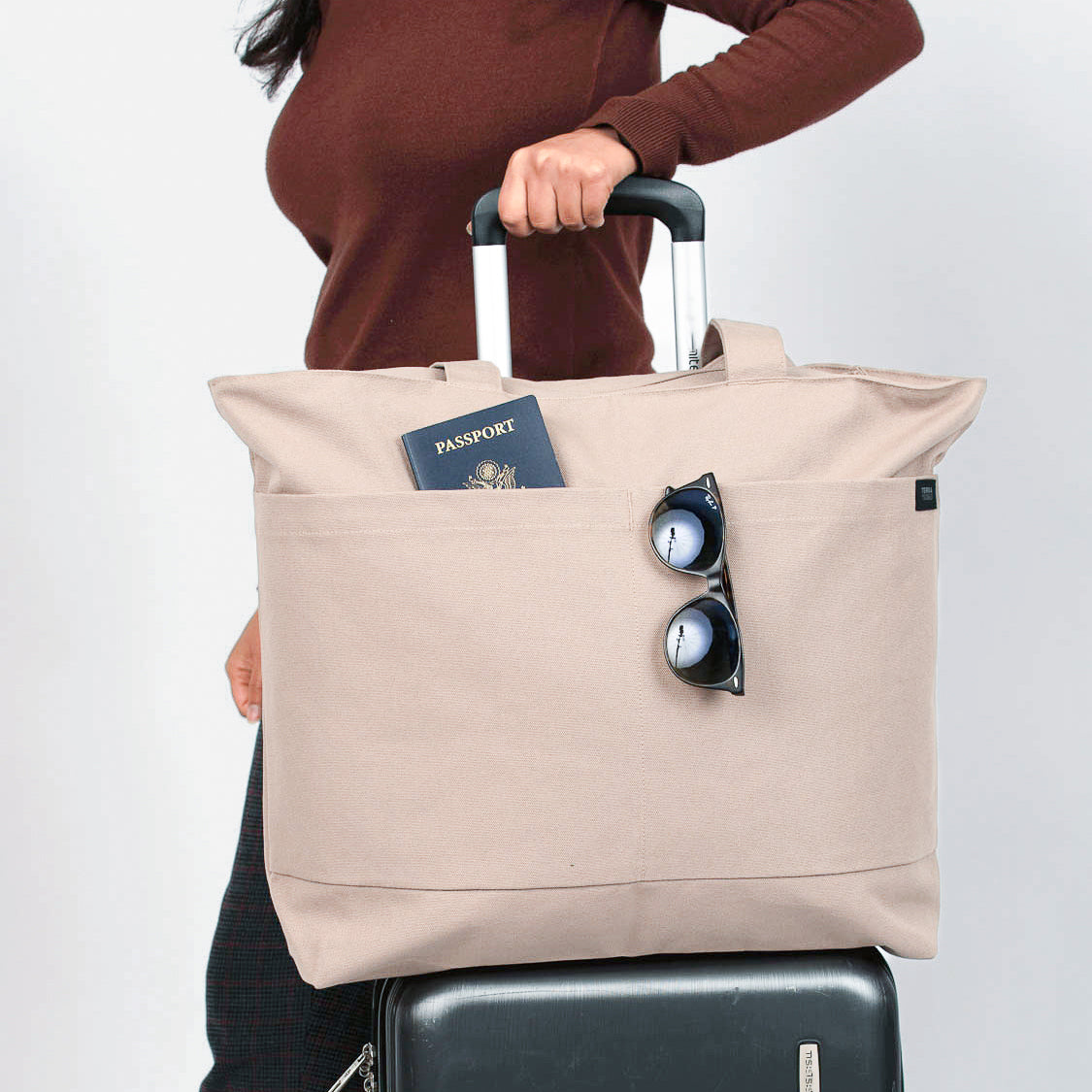Travel Tote Bag with Trolley Sleeve
