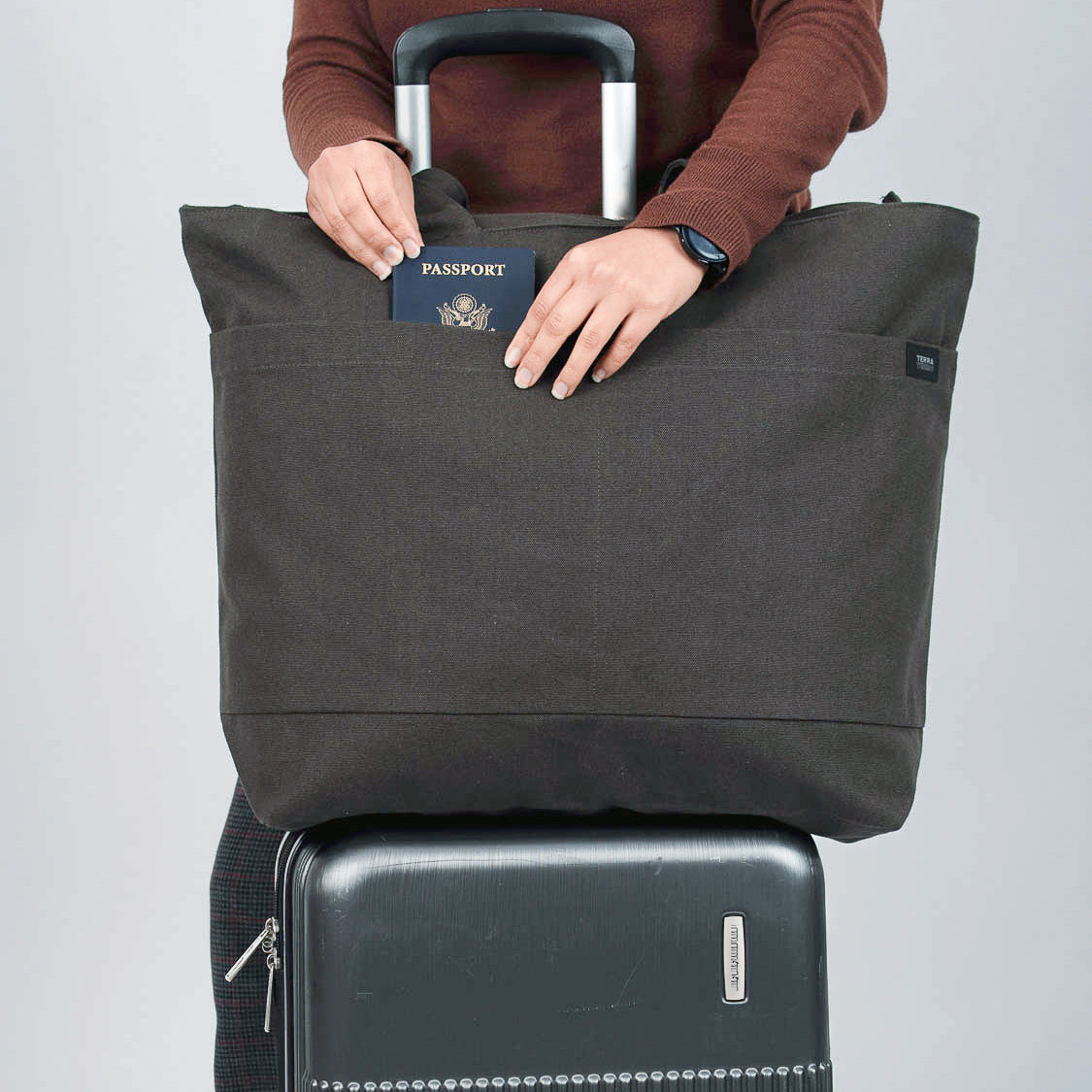 Travel Tote Bag with Trolley Sleeve